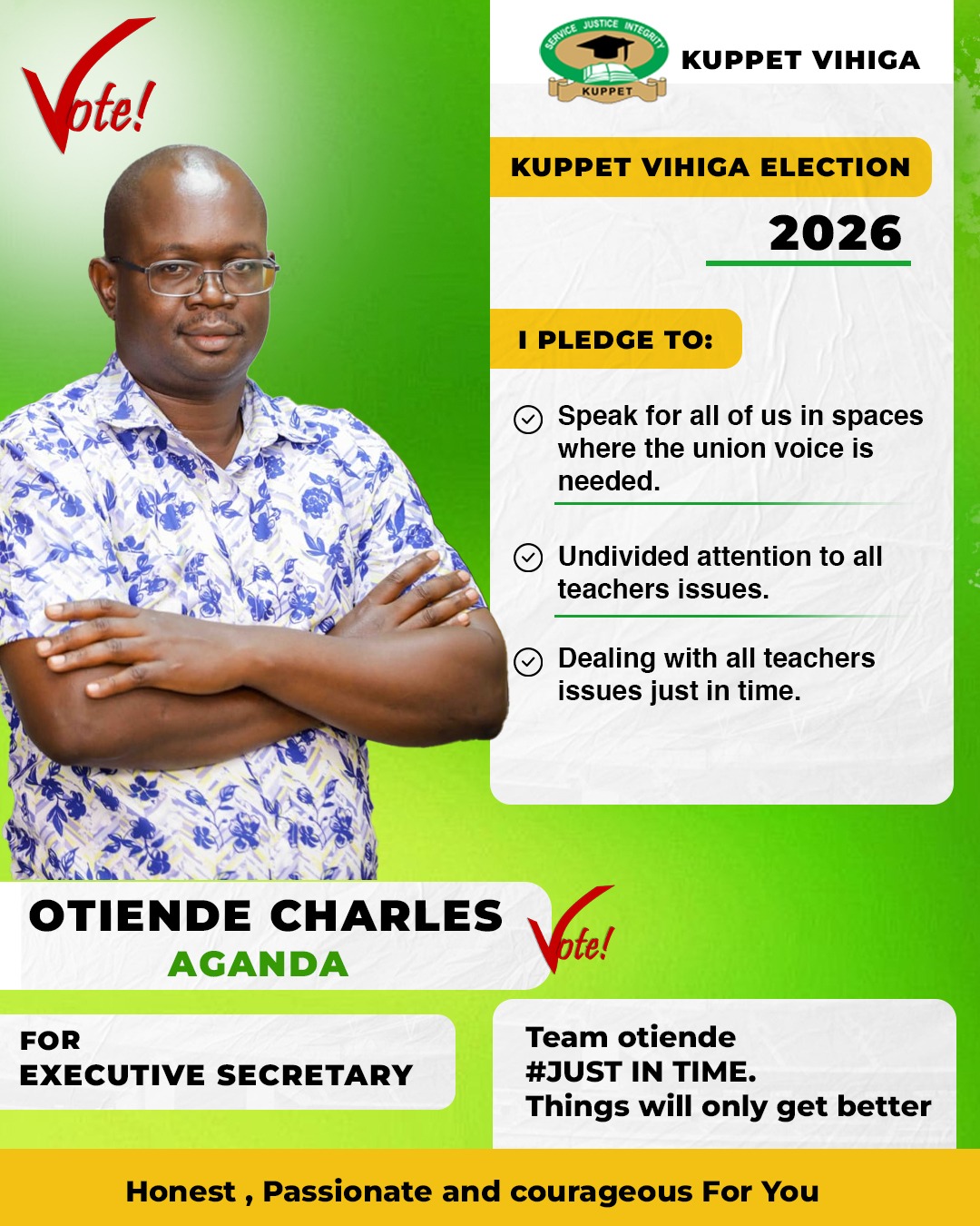 Here comes the Executive secretary KUPPET Vihiga county 2026